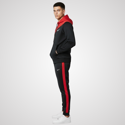 Red & Black Hoodie & Trouser - Premium Winter Tracksuit