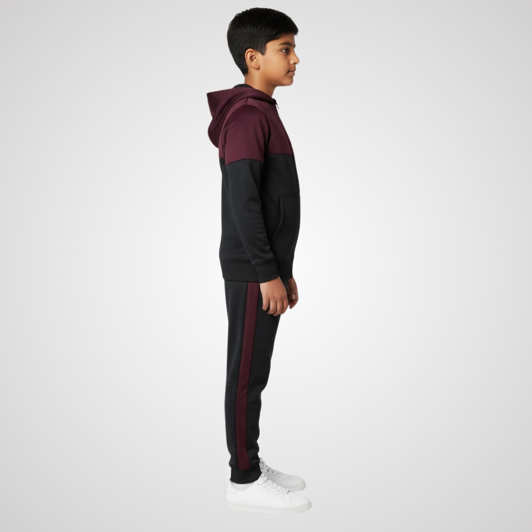 Black & Maroon Combo design kids Winter Collection premium Tracksuit
