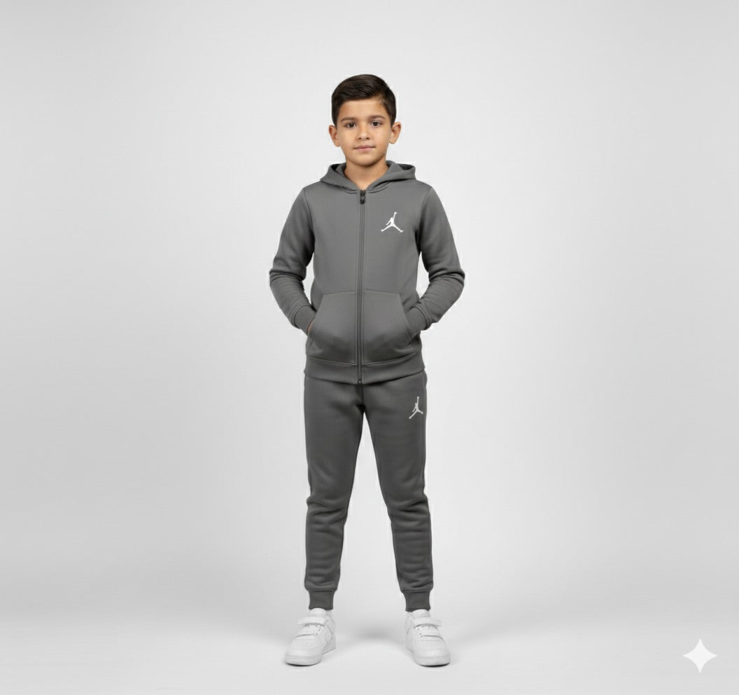 Gray Color Kids Winter Collection premium Tracksuit